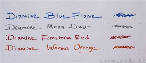 First Look: Diamine Shimmering Inks – Fountain Pen Follies