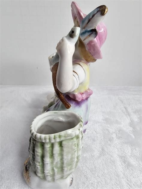 Ucagco Vintage Fisherwoman Figurine Vase Planter Toothpick Holder Ebay