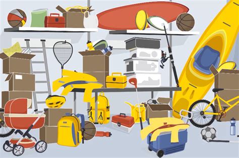 Messy Garage Clipart