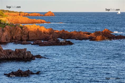 Photo De LES ROCHES ROUGES DU MASSIF DE L ESTEREL BORD DE MER AU CAP