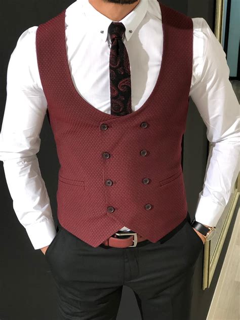 Buy Slim Fit Double Breasted Vest By Gentwith With Free Shipping