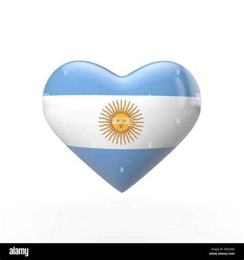 Argentina bandera del corazón 3D rendering Fotografía de stock Alamy