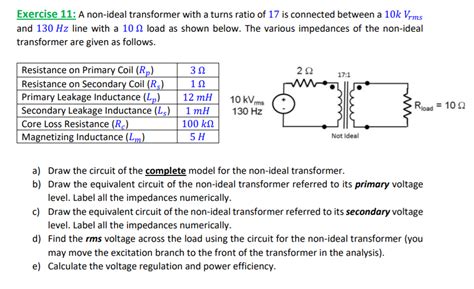 Solved Exercise A Non Ideal Transformer With A Turns Chegg