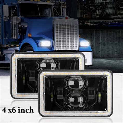 X Led Headlights High Low Beam Drl Light For Peterbilt Kenworth