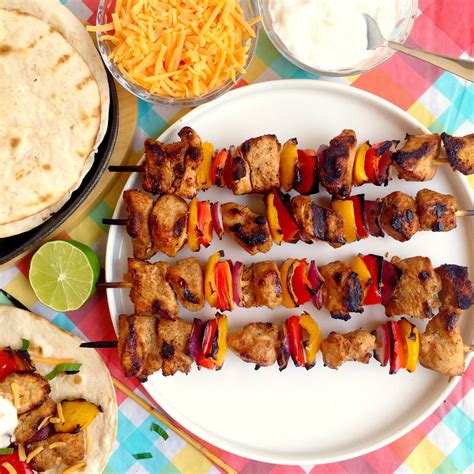 Grilled Chicken Fajita Skewers Using The Minute Marina Technique A