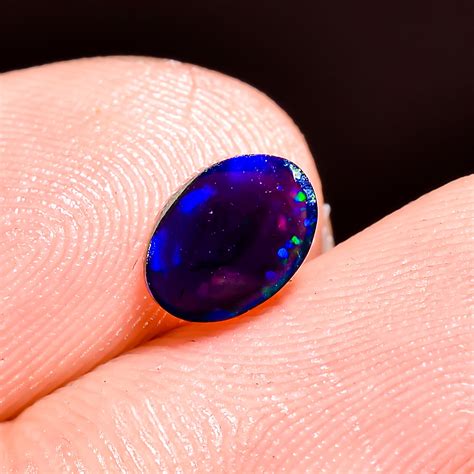 Ct Nat Rlicher Schwarzer Thiopischer Opal Oval X X Mm