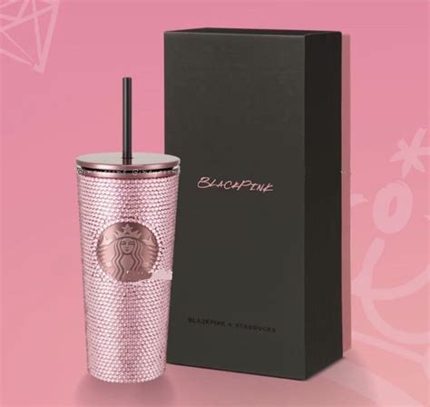 Starbucks X Blackpink Rhinestone Stainless Steel Cold Cup Oz