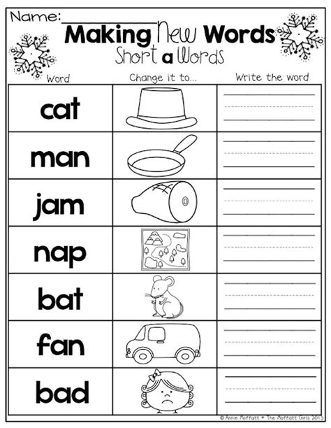 Preschool English Activities Worksheets