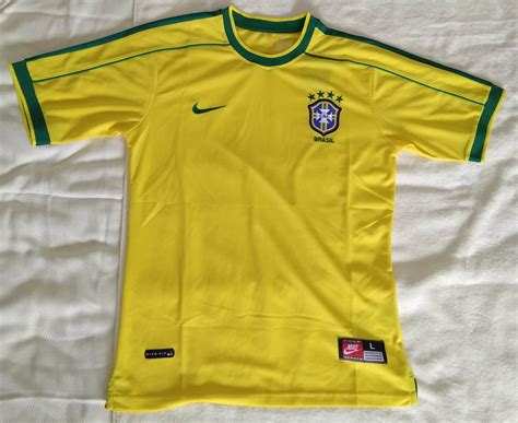 Brazil Retro Classic Soccer Football Team Home Jersey Etsy