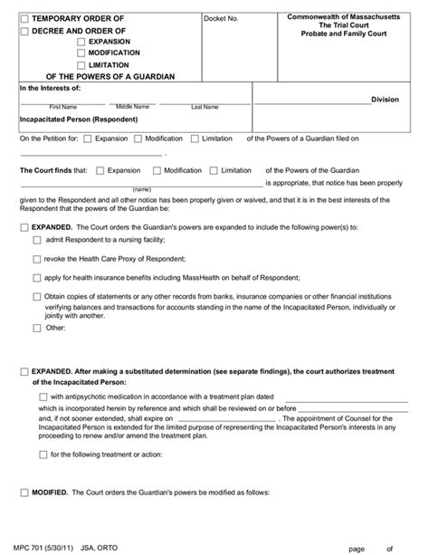 Fill Free Fillable Forms Commonwealth Of Massachusetts