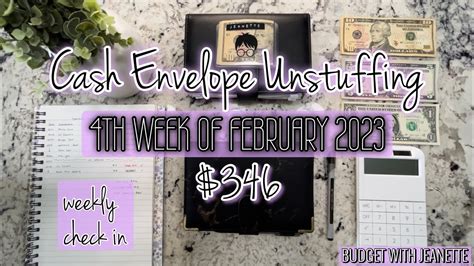 CASH ENVELOPE UNSTUFFING 346 Tracking Expenses Weekly Check In