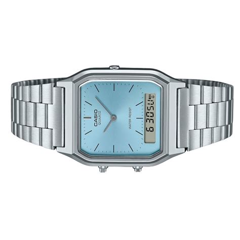 Casio Vintage Analog Digital Turquoise Blue Dial Quartz AQ 230A 2A1