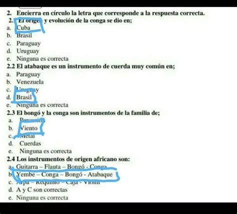 Encierra En Circulo La Letra Que Corresponde A La Respuesta Correcta