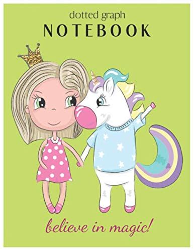 Dotted Graph Notebook Magical Unicorn Dream Come True Notebook Composition Blank Lined Themed