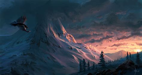 Snow Mountain Digital Wall Paper Nature Landscape Winter Snow Hd