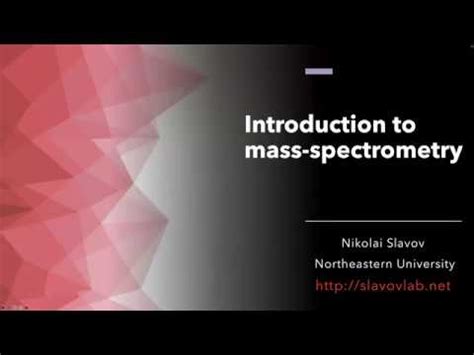 Introduction To Mass Spectrometry Analysis History And Principles