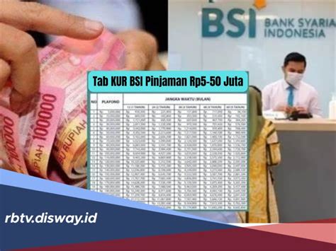 Tabel Angsuran KUR BSI 2024 Pinjaman Rp 5 50 Juta Bebas Bunga Dan Anti