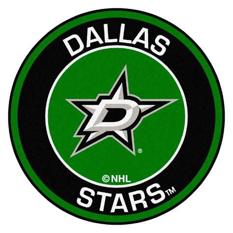 Fanmats® 18870 Nhl Dallas Stars Round Nylon Area Rug With D Star