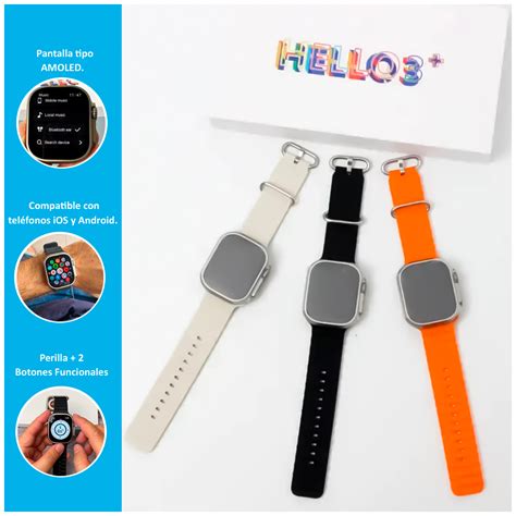 Ripley Smartwatch Hello Plus Ultra Amoled Naranja