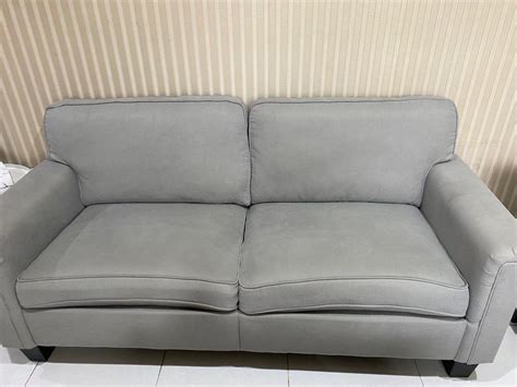 Sofa Informa Langley Fabric 2 Dan 3 Dudukan Abu Abu Perabotan Rumah