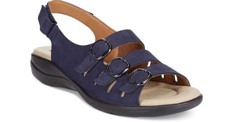 Clarks Collection Women's Saylie Medway Flat Sandals in Blue | Lyst