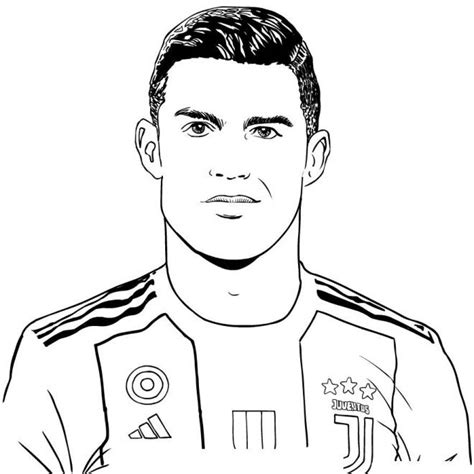 Coloriage Cristiano Ronaldo De Juve Dessin Gratuit Imprimer