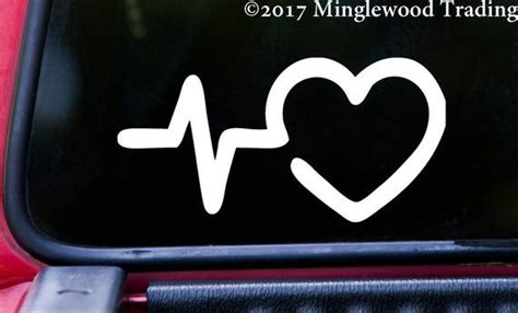 Heartbeat Ekg Heart Vinyl Decal Sticker Pulse Line Etsy Vinyl Decal