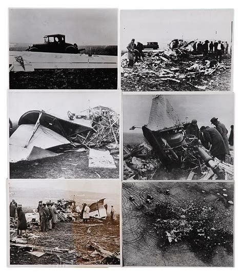 1931 Knute Rockne Plane Crash Air Mail Cover And Photographs