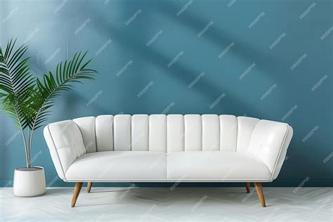 White Sofa in a Minimalist Interior | Premium AI-generated image