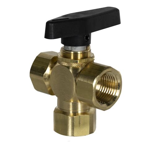 1 4 Fnpt X 1 4 Fnpt X 1 4 Fnpt Series 701 3 Way Brass Ball Valve