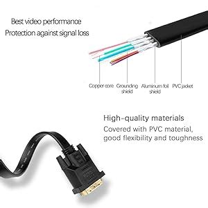 CableDeconn Activo DVI D Dual Link 24 1 Macho a VGA Macho de vídeo