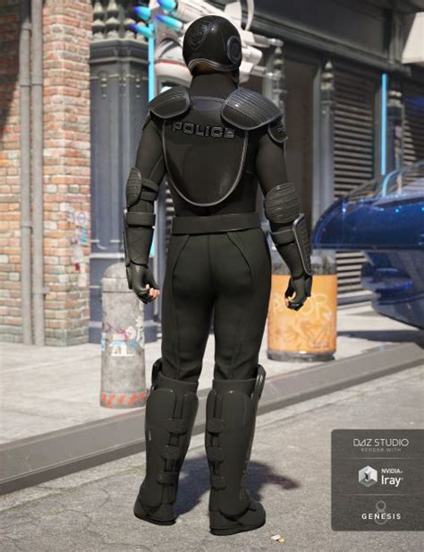 Sci Fi Police Officer Outfit For Genesis 8 Male S 3d Models For Daz