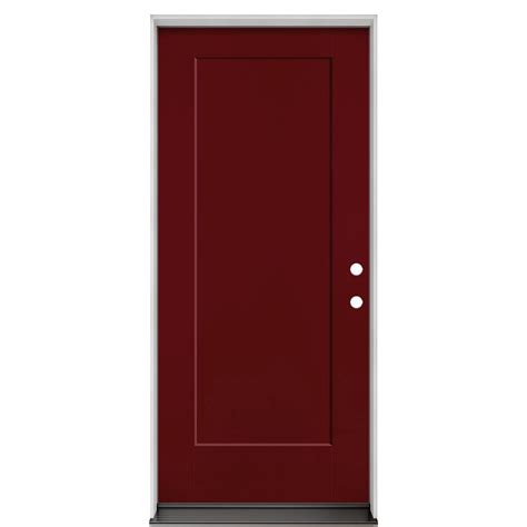 Masonite Performance Door System Lincoln Park 36 Inch X 80 Inch X 4 9 16 Inch Burgundy Sin