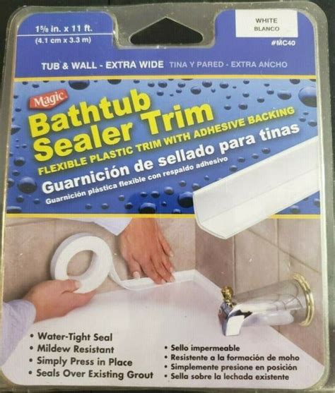 Magic Bathtub Sealer Trim Tub And Wall Extra Wide Flexible Trim 1 58