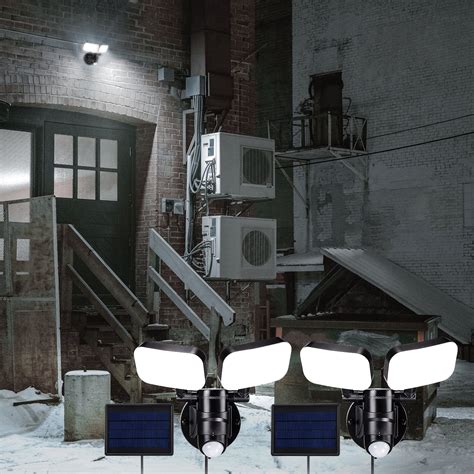 Torchstar Led Solar Security Lights Adjustable Heads Leds Motion