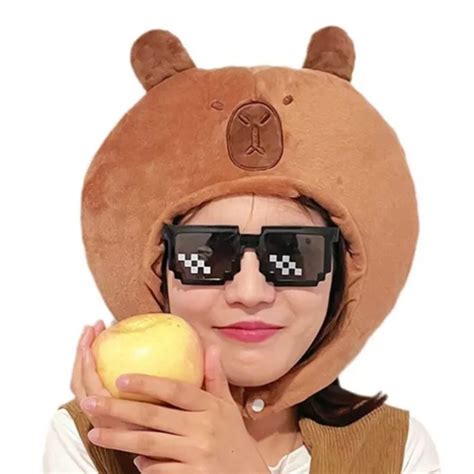 Adult Kids Lovely Capybara Hat 3d Cartoon Animal Plush Hat Festive