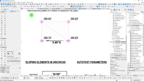 How To Add Percentage Slopes To Roofs Beams And Meshes In Archicad