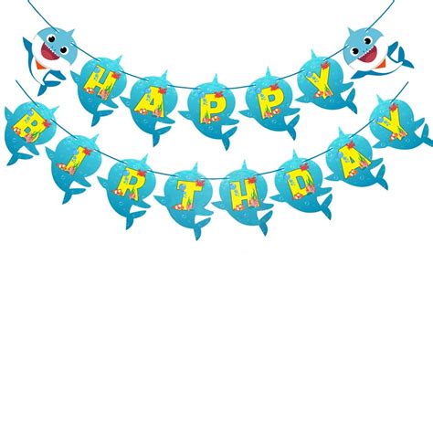 Buy Party Propz Baby Shark Theme Happy Birthday Banner Pc Baby