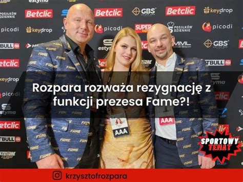 Krzysztof Rozpara Rozwa A Rezygnacj Z Funkcji Prezesa Fame