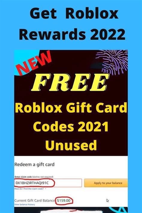 Free Robux Gift Card Codes Unused Secure Payment