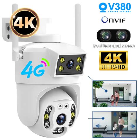 V Pro Camera G Sim Card K Mp Dual Lens Hd Camera Cctv Camera Dual