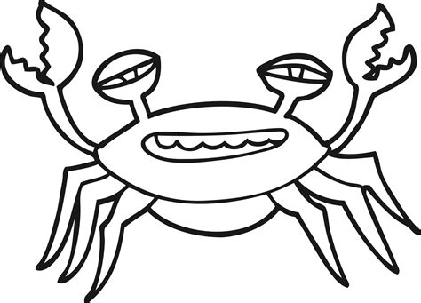 drawing cartoon crab  vector art  vecteezy