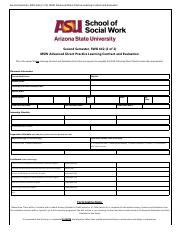 Second Semester Swg 642 Learning Contract And Evaluation Sample Preview