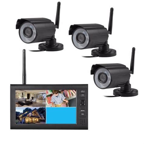 Kit De Surveillance Sans Fil Pouces Ghz Cctv Cam Ra Num Rique Sans