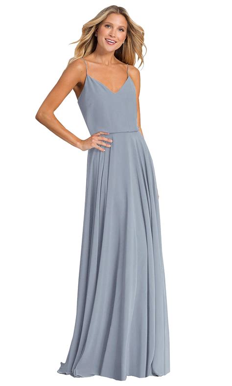 Yilis Women S Spaghetti Strap Long Bridesmaid Dress V Neck A Line