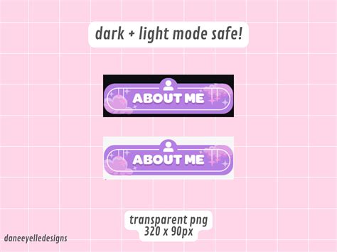 Cute Purple Cloud Sparkles Twitch Panels Pack Of Kawaii Stars