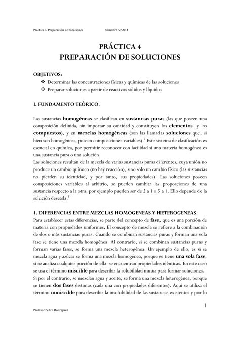 Preparacic 3b3n De Soluciones 1 1 PRCTICA 4 PREPARACIN DE