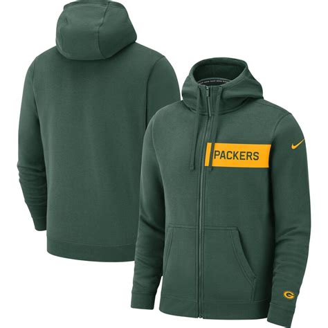 Green Bay Packers Nike Fan Gear Club Full-Zip Hoodie - Green