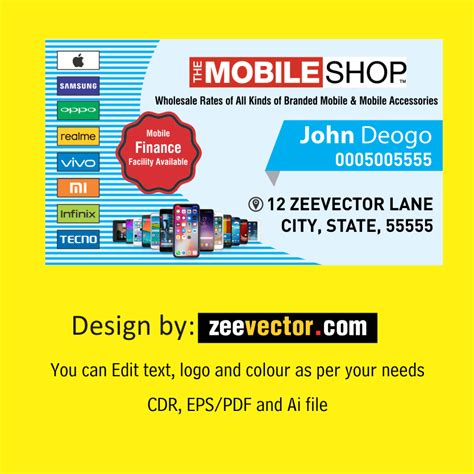 Mobile Shop Visiting Card Design Psd Shop Telepack Co Jp