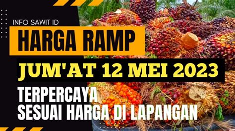 Harga Sawit Hari Ini Di Ramp Terbaru Mei Youtube